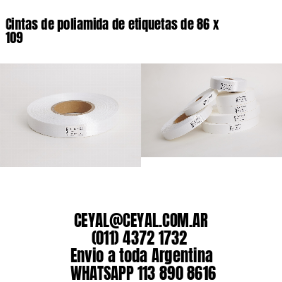 Cintas de poliamida de etiquetas de 86 x 109