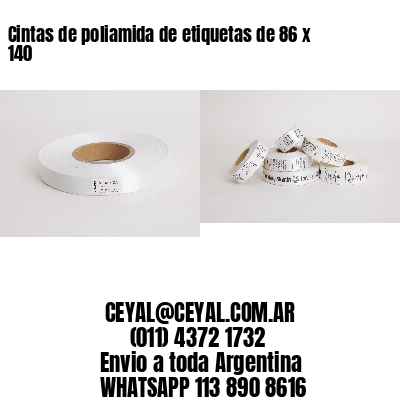 Cintas de poliamida de etiquetas de 86 x 140