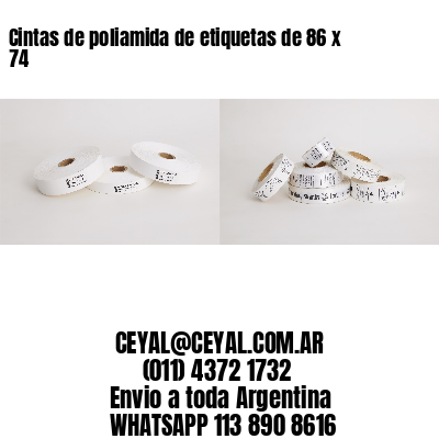Cintas de poliamida de etiquetas de 86 x 74