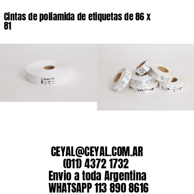 Cintas de poliamida de etiquetas de 86 x 81