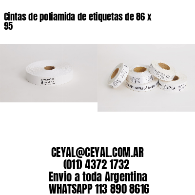 Cintas de poliamida de etiquetas de 86 x 95