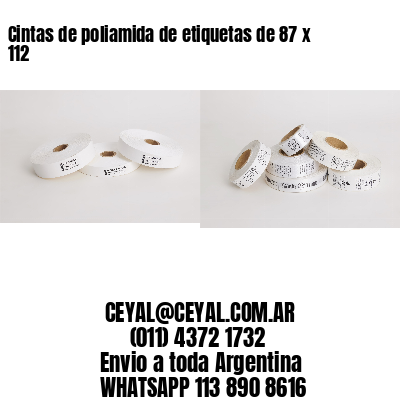 Cintas de poliamida de etiquetas de 87 x 112
