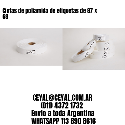 Cintas de poliamida de etiquetas de 87 x 68