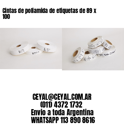 Cintas de poliamida de etiquetas de 89 x 100