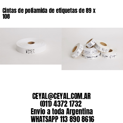 Cintas de poliamida de etiquetas de 89 x 108