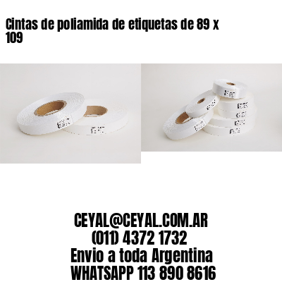 Cintas de poliamida de etiquetas de 89 x 109