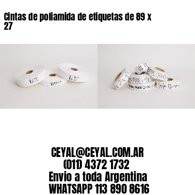 Cintas de poliamida de etiquetas de 89 x 27