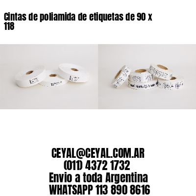 Cintas de poliamida de etiquetas de 90 x 118
