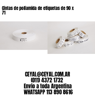Cintas de poliamida de etiquetas de 90 x 71