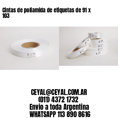 Cintas de poliamida de etiquetas de 91 x 103