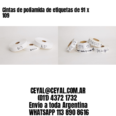 Cintas de poliamida de etiquetas de 91 x 109