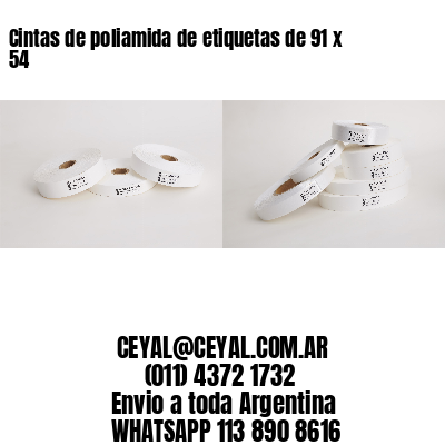 Cintas de poliamida de etiquetas de 91 x 54