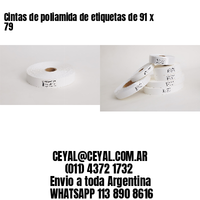 Cintas de poliamida de etiquetas de 91 x 79