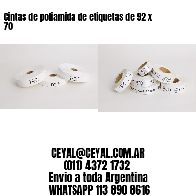 Cintas de poliamida de etiquetas de 92 x 70