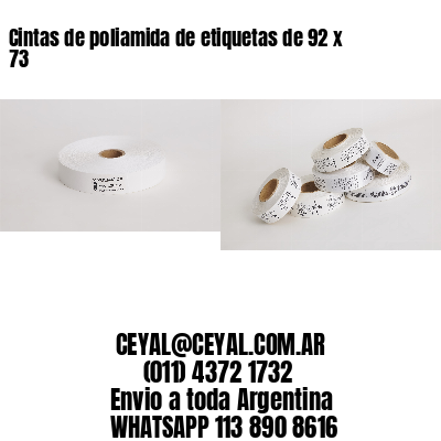 Cintas de poliamida de etiquetas de 92 x 73