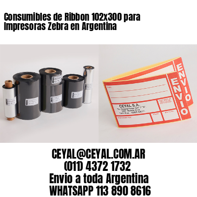 Consumibles de Ribbon 102×300 para Impresoras Zebra en Argentina