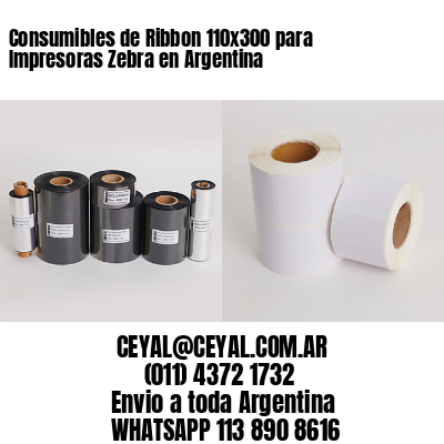 Consumibles de Ribbon 110×300 para Impresoras Zebra en Argentina