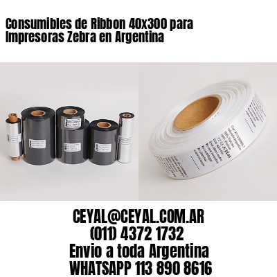 Consumibles de Ribbon 40×300 para Impresoras Zebra en Argentina