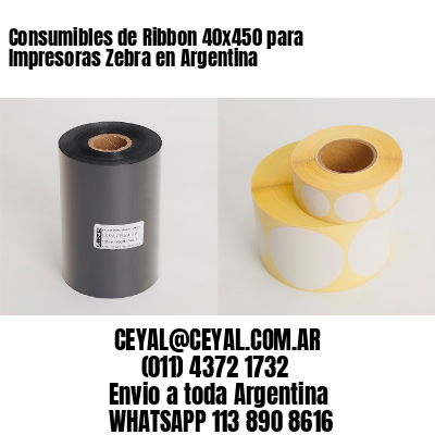 Consumibles de Ribbon 40×450 para Impresoras Zebra en Argentina