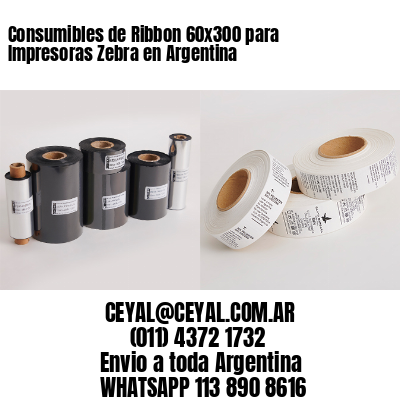 Consumibles de Ribbon 60×300 para Impresoras Zebra en Argentina