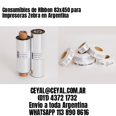 Consumibles de Ribbon 83×450 para Impresoras Zebra en Argentina