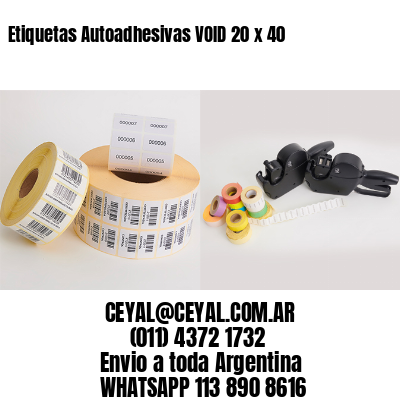 Etiquetas Autoadhesivas VOID 20 x 40