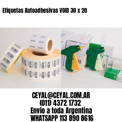 Etiquetas Autoadhesivas VOID 30 x 20