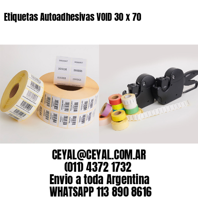 Etiquetas Autoadhesivas VOID 30 x 70