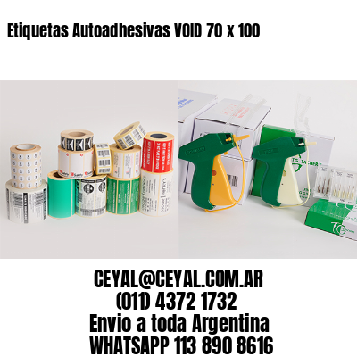Etiquetas Autoadhesivas VOID 70 x 100