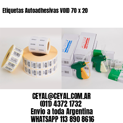 Etiquetas Autoadhesivas VOID 70 x 20