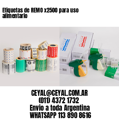 Etiquetas de REMO x2500 para uso alimentario