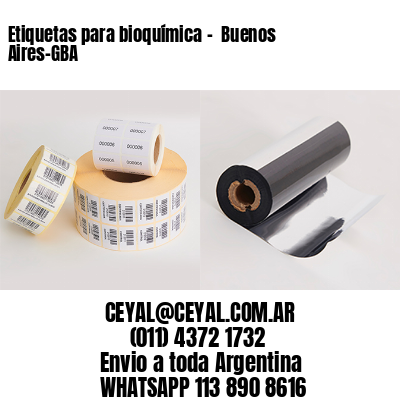Etiquetas para bioquímica –  Buenos Aires-GBA