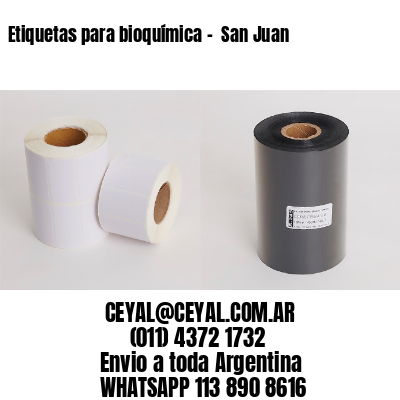 Etiquetas para bioquímica –  San Juan