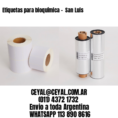 Etiquetas para bioquímica –  San Luis