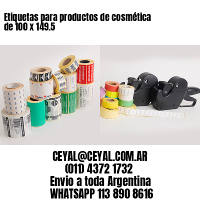 Etiquetas para productos de cosmética de 100 x 149.5