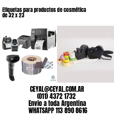 Etiquetas para productos de cosmética de 32 x 23