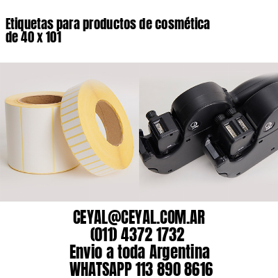 Etiquetas para productos de cosmética de 40 x 101