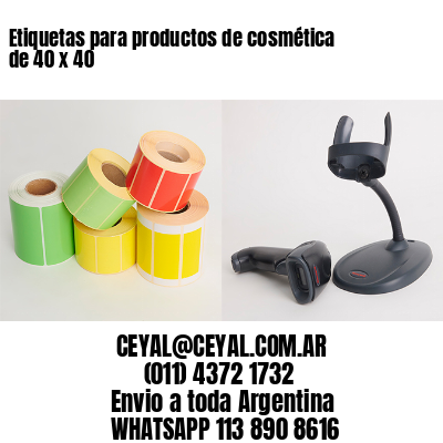 Etiquetas para productos de cosmética de 40 x 40