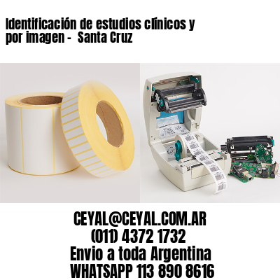 Identificación de estudios clínicos y por imagen –  Santa Cruz