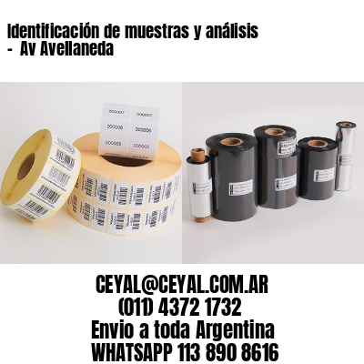 Identificación de muestras y análisis –  Av Avellaneda