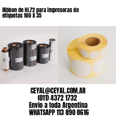 Ribbon de HL72 para impresoras de etiquetas 100 X 35