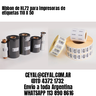 Ribbon de HL72 para impresoras de etiquetas 110 X 50