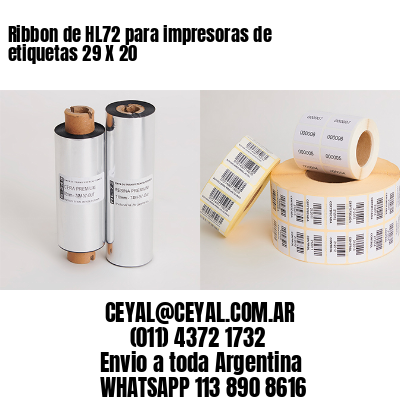 Ribbon de HL72 para impresoras de etiquetas 29 X 20