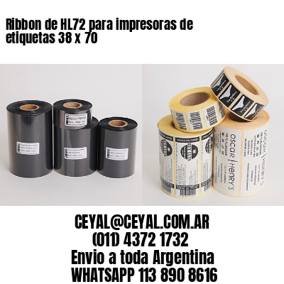 Ribbon de HL72 para impresoras de etiquetas 38 x 70