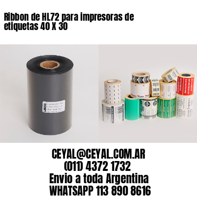 Ribbon de HL72 para impresoras de etiquetas 40 X 30