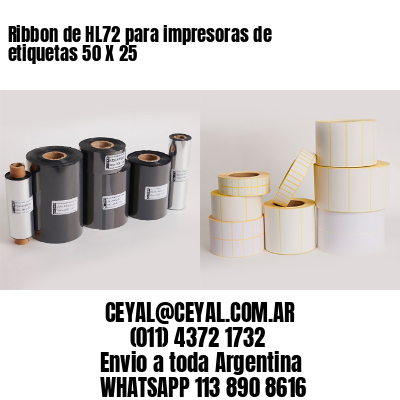 Ribbon de HL72 para impresoras de etiquetas 50 X 25
