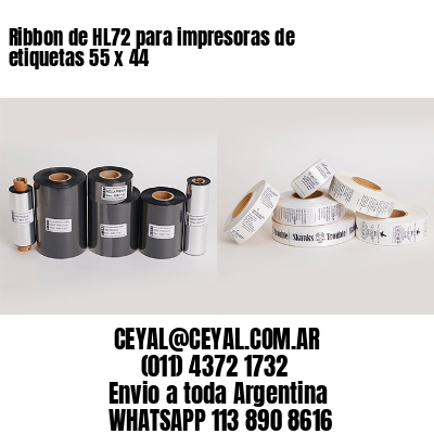 Ribbon de HL72 para impresoras de etiquetas 55 x 44