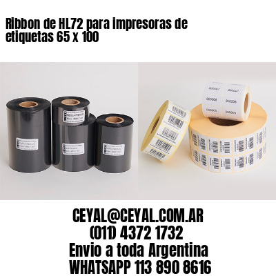 Ribbon de HL72 para impresoras de etiquetas 65 x 100