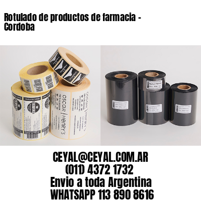 Rotulado de productos de farmacia –  Cordoba