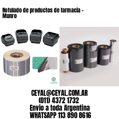 Rotulado de productos de farmacia –  Munro